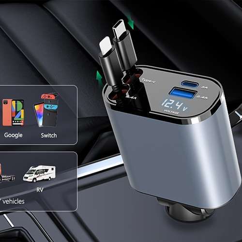 CHARGEUR VOITURE  4-EN-1